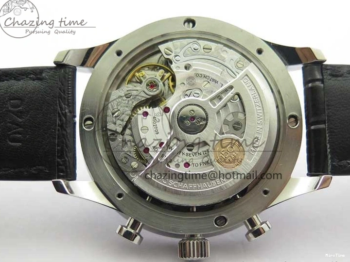 MIROTIME 0307 SunProtective Portugieser Chronograph Edition 150 Years IW371601 ZF 1:1 Best Edition Blue Dial on Black Leather Strap A7750 (Slim Movement) 7137